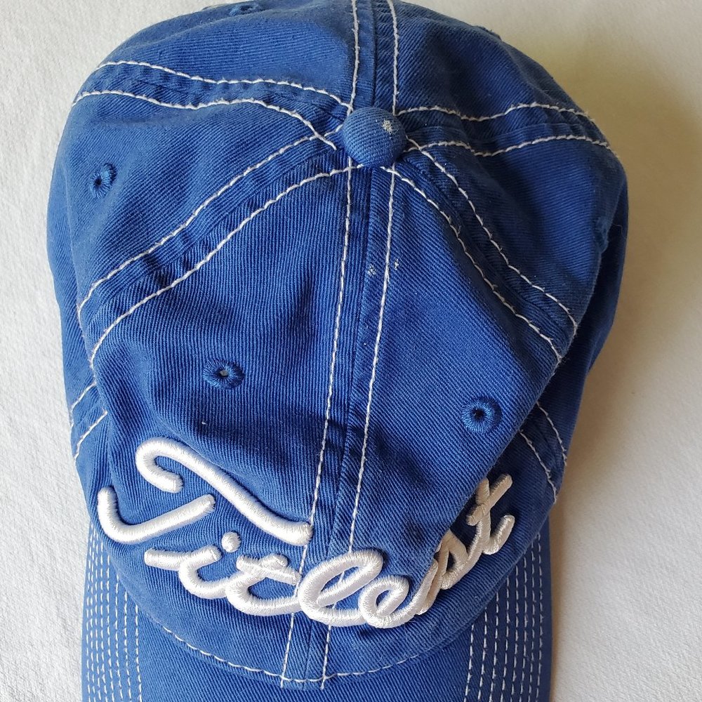 Titleist Blue Canvas Cap FJ Pro V1 Adjustable Hat - Picture 6 of 11